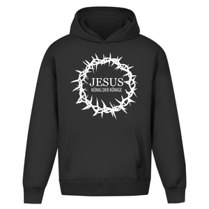 Oversize Hoodie Ohne Kordel jesus könig der könige dornenkrone