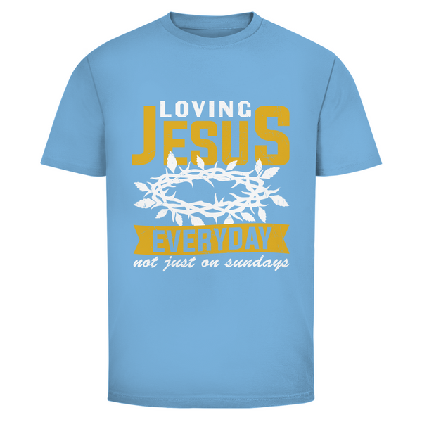 Herren T-Shirt loving jesus everyday