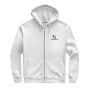 Herren Zipper Hoodie run with endurance hebrews 12:1
