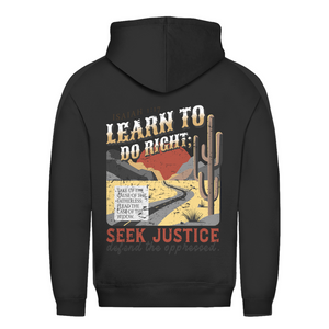 Damen Hoodie learn to do right isaiah 1:17