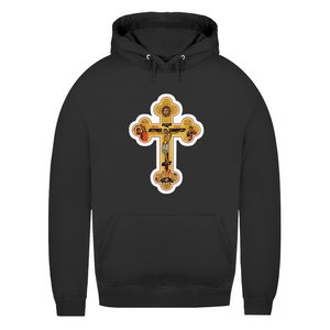Damen Hoodie Griechisch Orthodoxe Jesus Kreuz