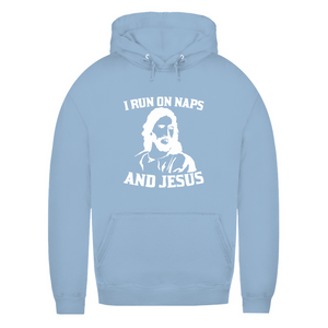 Damen Hoodie i run on naps and jesus