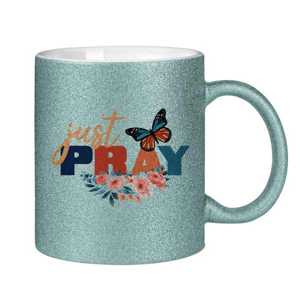 Glitzertasse just pray