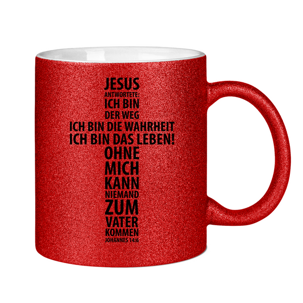 Glitzertasse jesus antwortete