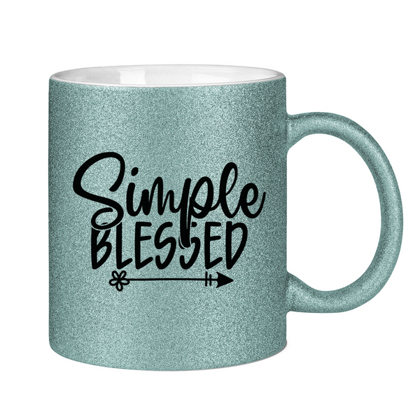 Glitzertasse simple blessed