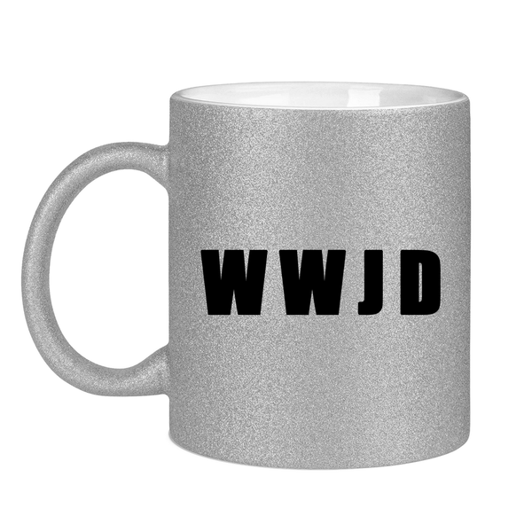 Glitzertasse wwjd