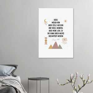 meine liebe zu dir jesaja 54.10 Leinwandbild