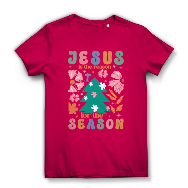 Damen Bio T-Shirt jesus is reason for the season