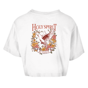 Damen Oversize Crop Top holy spirit activate