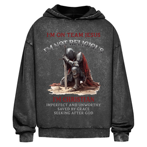 Oversize Washed Hoodie i am christian