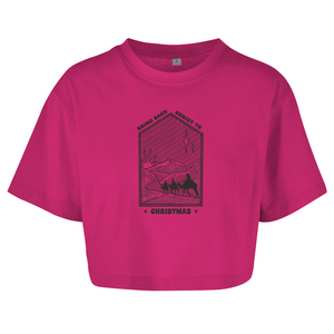 Damen Oversize Crop Top christ to christmas