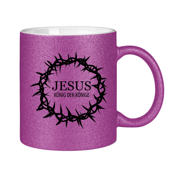 Glitzertasse jesus könig der könige