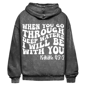 Oversize Washed Hoodie then you god through deep waters