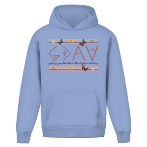 Oversize Hoodie Ohne Kordel god is greater than the highs and lows