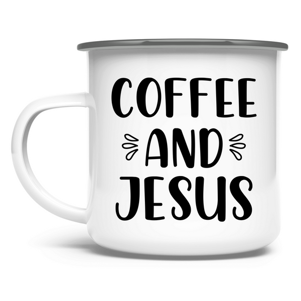 Emaille Tasse coffee and jesus