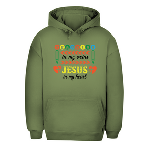 Unisex Oversize Hoodie teaching in my veins jesus in my heart