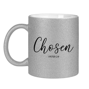 Glitzertasse chosen 1 peter 2:9