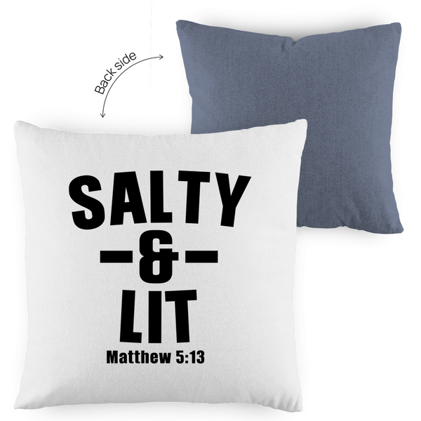 Kopfkissen zweifarbig salty and lit matthew 5:13