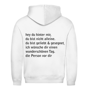 Herren Hoodie hey du hinter mir