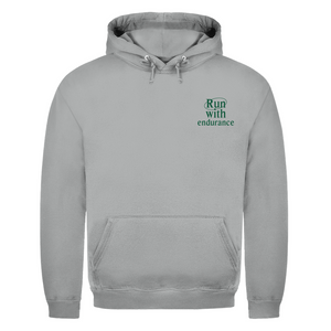 Herren Hoodie run with endurance hebrews 12:1