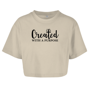 Damen Oversize Crop Top created with a purpose