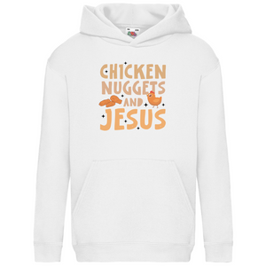 Kinder Hoodie chicken nuggets and jesus