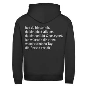 Zipper Hoodie hey du hinter mir