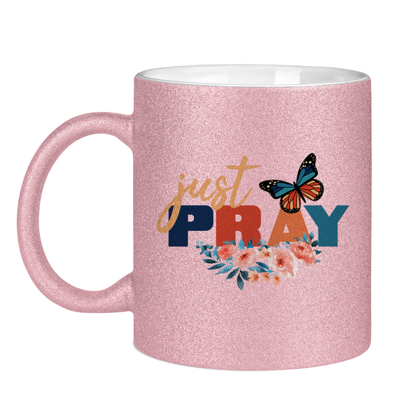 Glitzertasse just pray