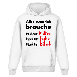 Oversize Hoodie Ohne Kordel alles was ich brauche