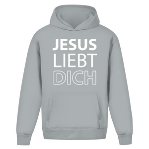 Oversize Hoodie Ohne Kordel jesus liebt dich