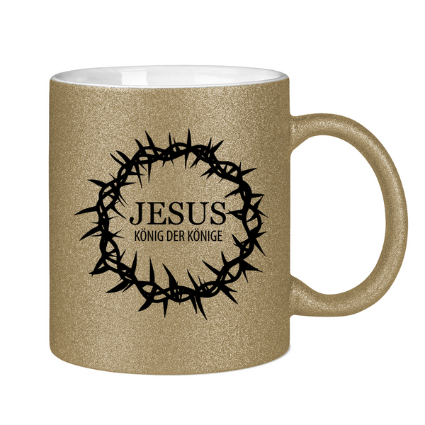 Glitzertasse jesus könig der könige