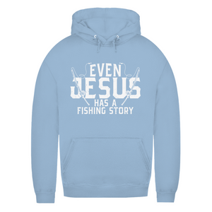 Damen Hoodie even jesus has a fishing story angler