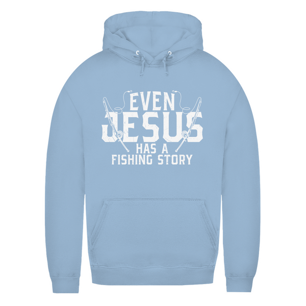 Damen Hoodie even jesus has a fishing story angler