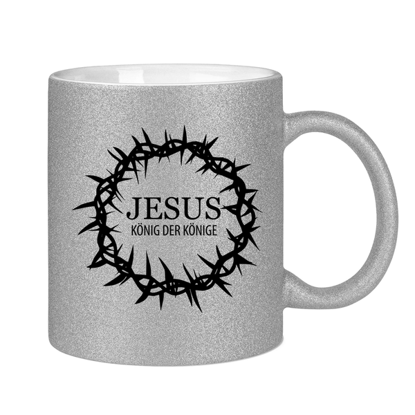 Glitzertasse jesus könig der könige