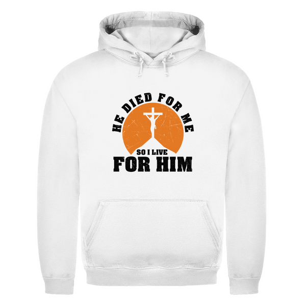 Herren Hoodie he died for me