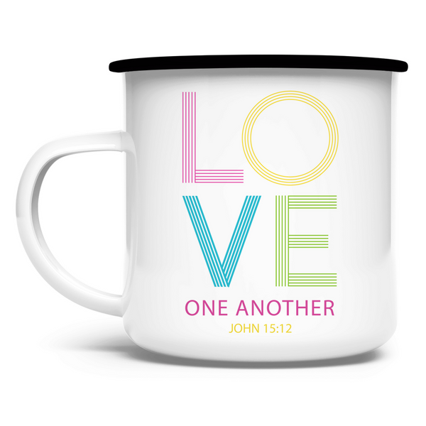 Emaille Tasse love one another