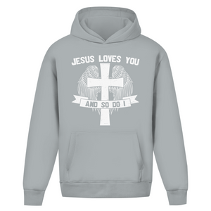 Oversize Hoodie Ohne Kordel jesus loves you and so do i