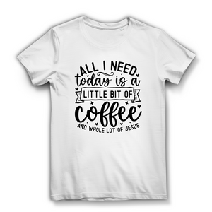 Damen Bio T-Shirt little bit of coffee and whole lot of jesus