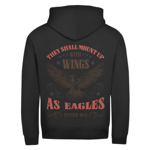Zipper Hoodie mount up with wings isaiah 40:31
