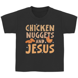 Kinder T-Shirt chicken nuggets and jesus