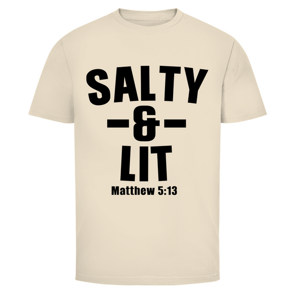 Herren T-Shirt salty and lit matthew 5:13