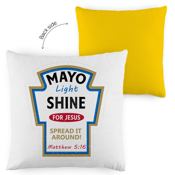 Kopfkissen zweifarbig mayo light shine Matthew 5:16