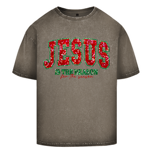 Oversize Washed T-Shirt jesus is the reason for the season