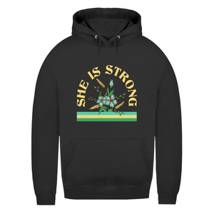 Damen Hoodie she is strong