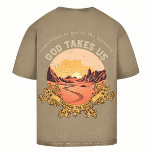 Oversize Washed T-Shirt god take us through the desert