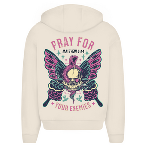 Oversize Zipper Hoodie pray for your enemies matthew 5:44