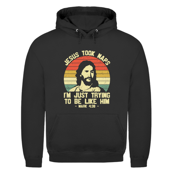 Herren Hoodie jesus took naps mark 4:38