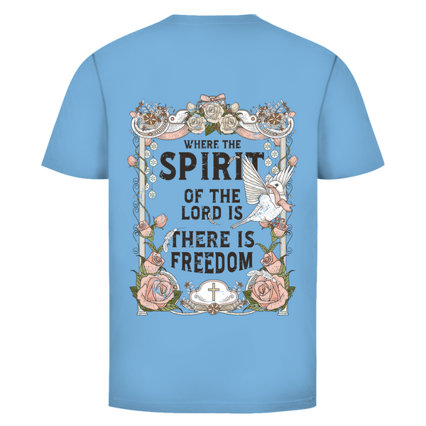 Herren T-Shirt where the spirit of the lord