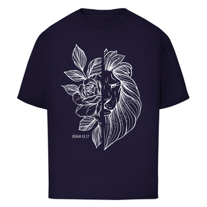 Oversize T-Shirt Blume Löwe jesaja 33,17