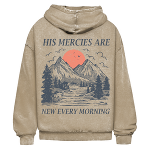 Oversize Washed Hoodie his marcies are new every morning